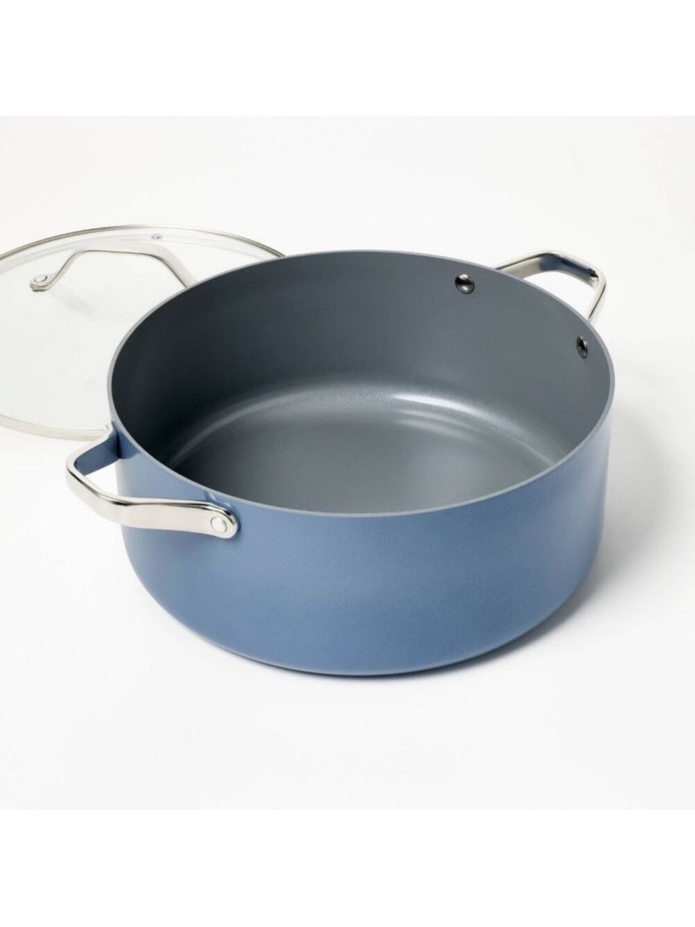 Figmint - 2PC Aluminum Ceramic
Stock Pot Set 450 Deg Blue